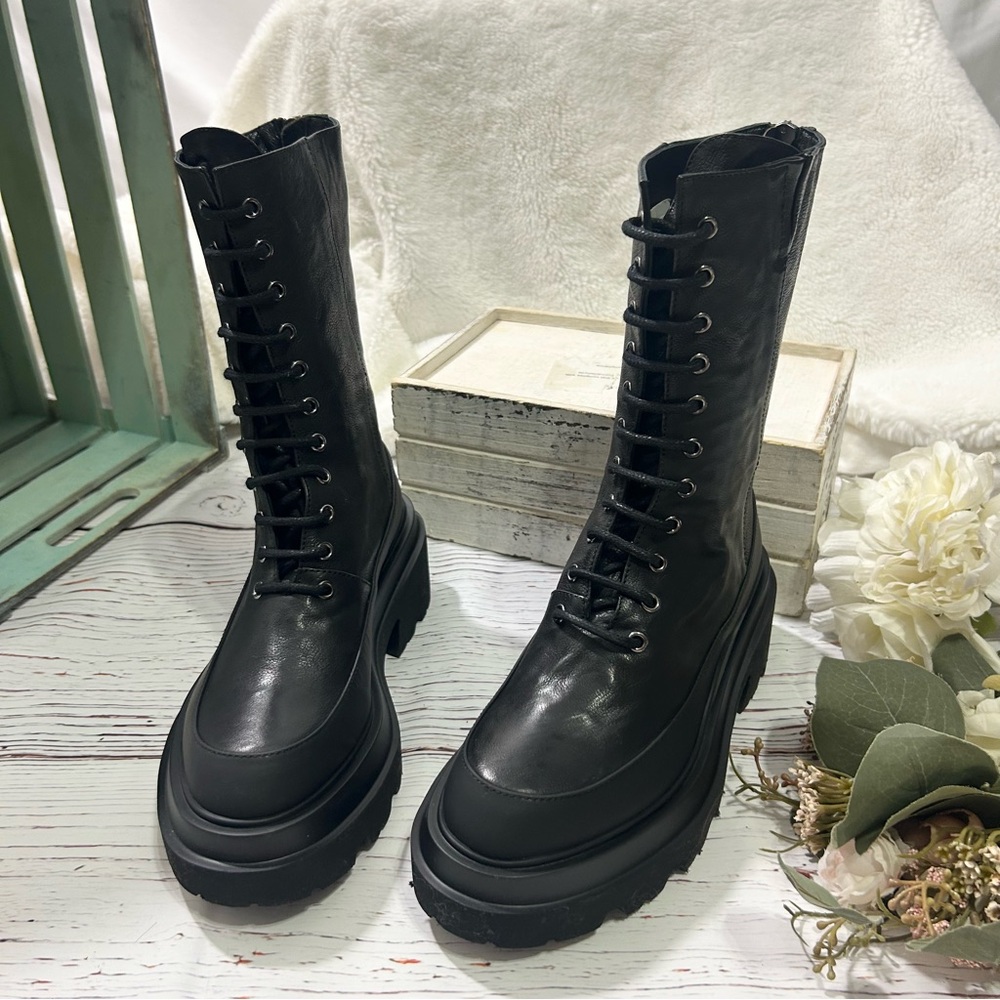 LITA by Ciara leather Revolve combat boots